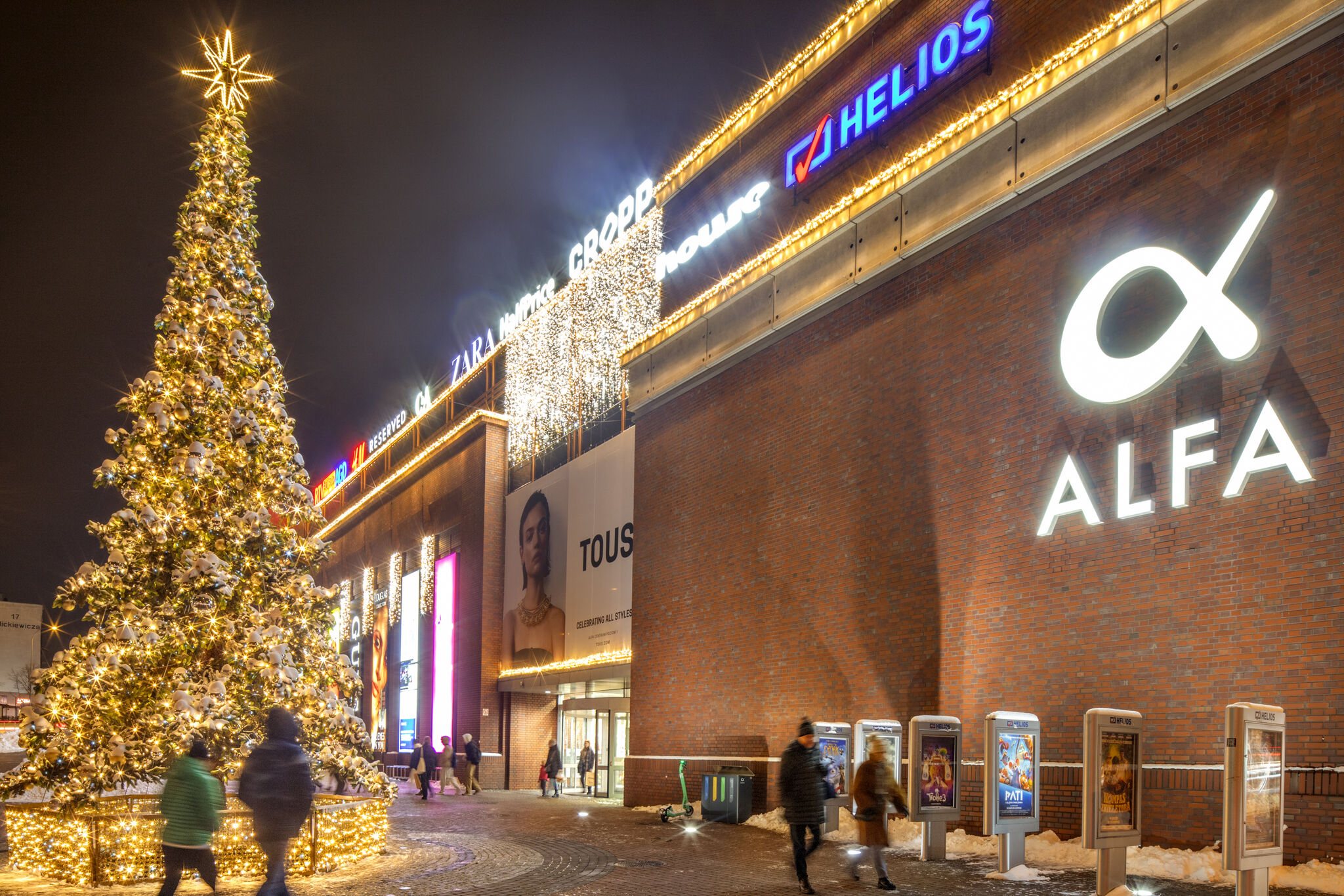 Alfa Centrum  Białystok iluminacja świąteczna